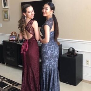 Burgundy Sherri Hill Prom Dress